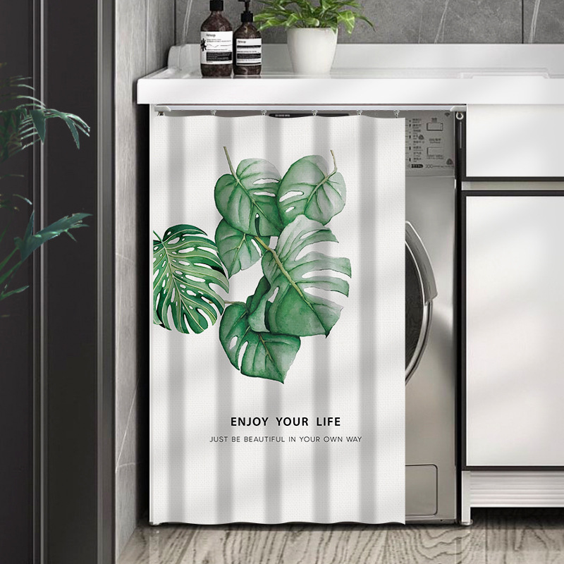 Picture of Balcony drum washing machine sun protection waterproof covering curtain drying cabinet full shading slide cover cloth dustproof heat insulation cover cloth