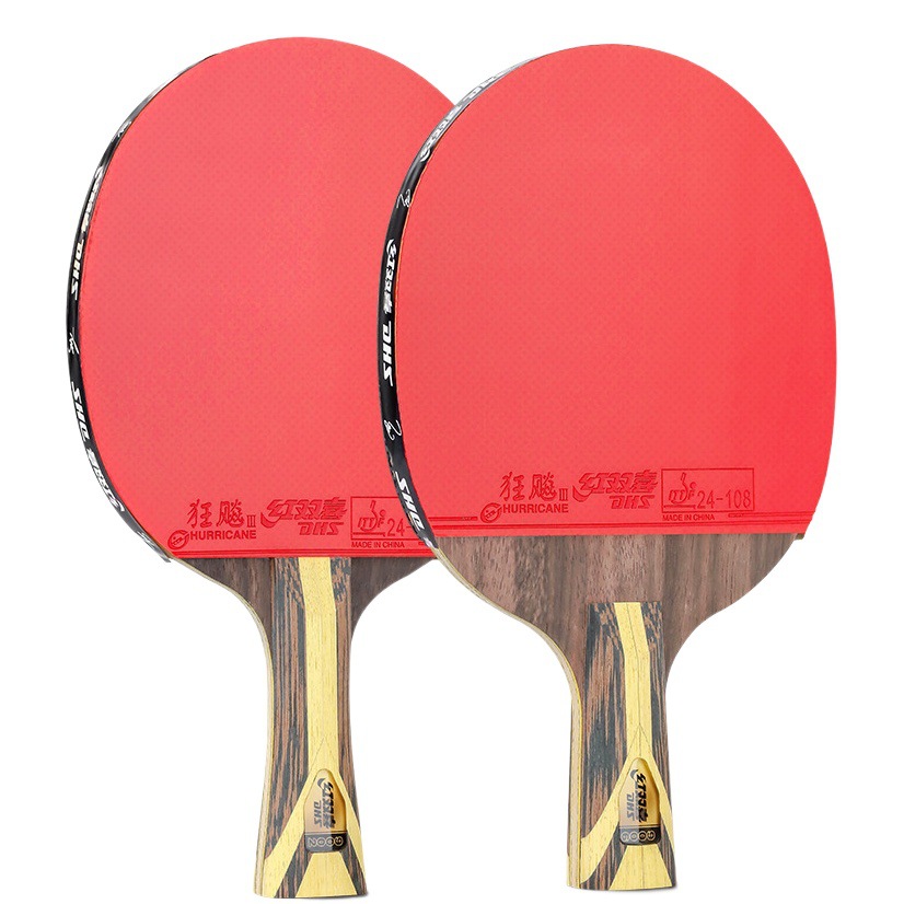 Wholesale Red Double Happiness Table Tennis Racket 9-Star Professional Grade Genuine Nine-Star 8-Star Table Tennis Racket Single Shot Kuangbiao Wang Horizontal Racket
