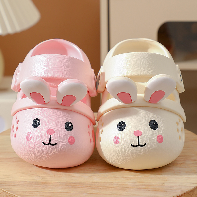 25 years new summer children's slippers soft and comfortable anti-collision toe cartoon rabbit children EVA sandals slippers