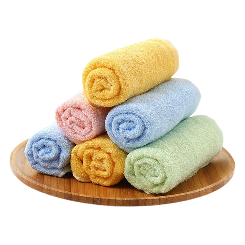 Bamboo Fiber Face Wash Absorbent Towel Souvenir Gift Labor Protection Street Stall Beauty Salon Towel Wholesale Factory Embroidered Logo