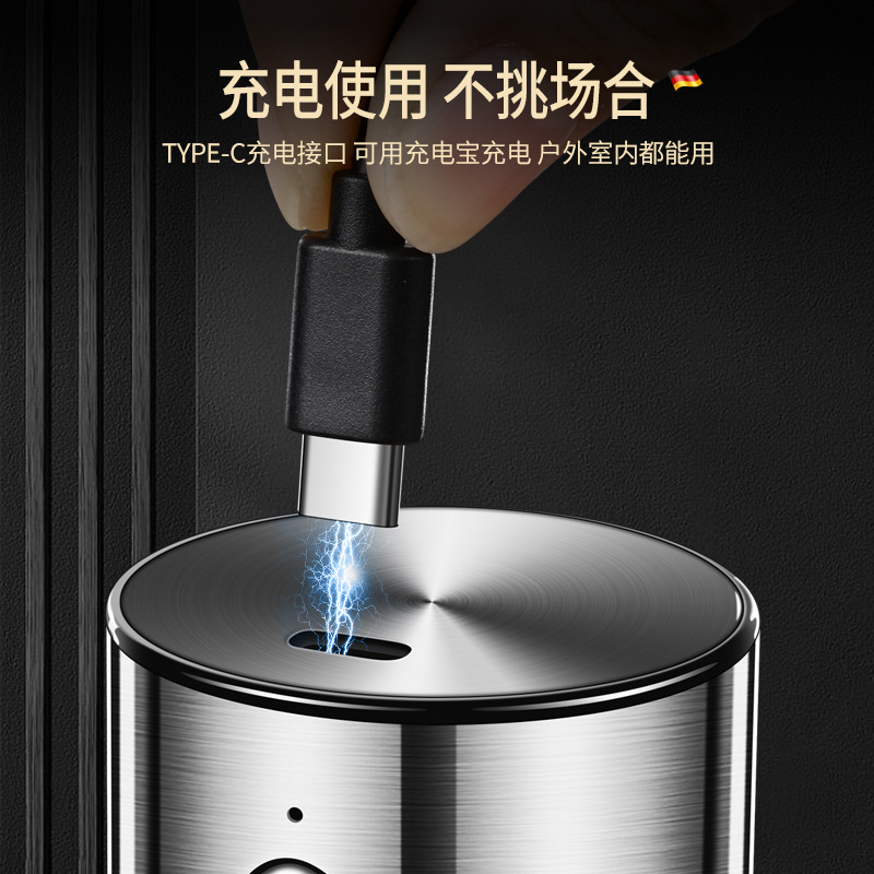 Picture of 304 stainless steel household pepper grinder electric grinding pepper powder Black pepper kitchen pepper seasoning bottle