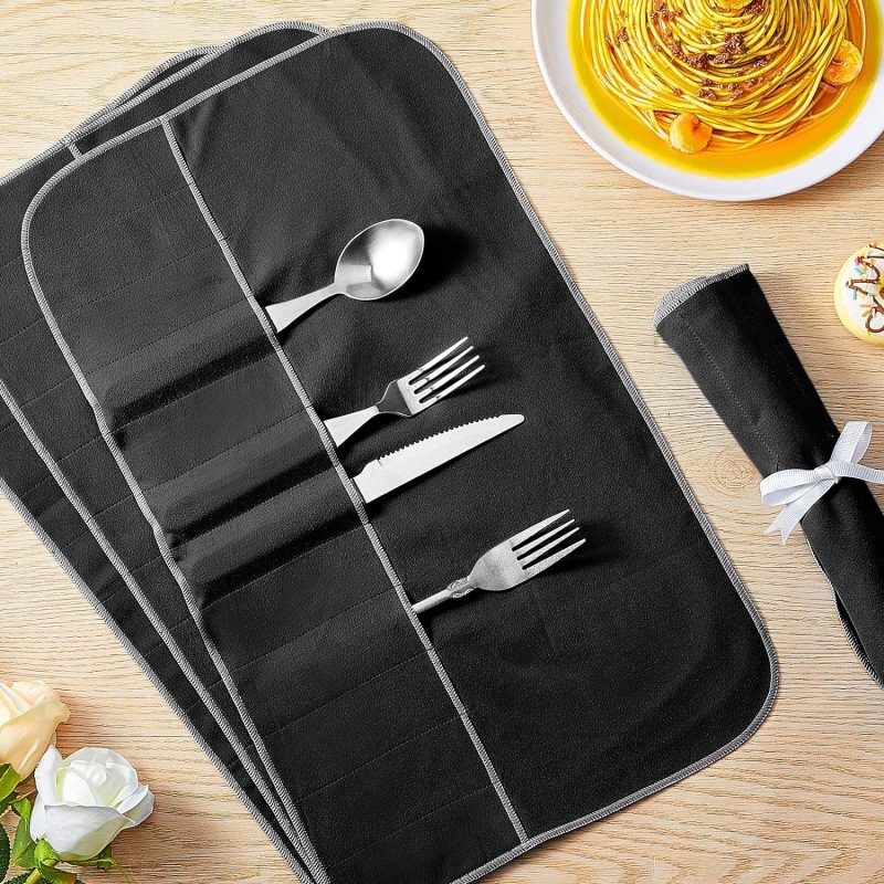High quality new tableware suit storage bag felt tableware dust bag knife and fork storage bag factory in stock supply