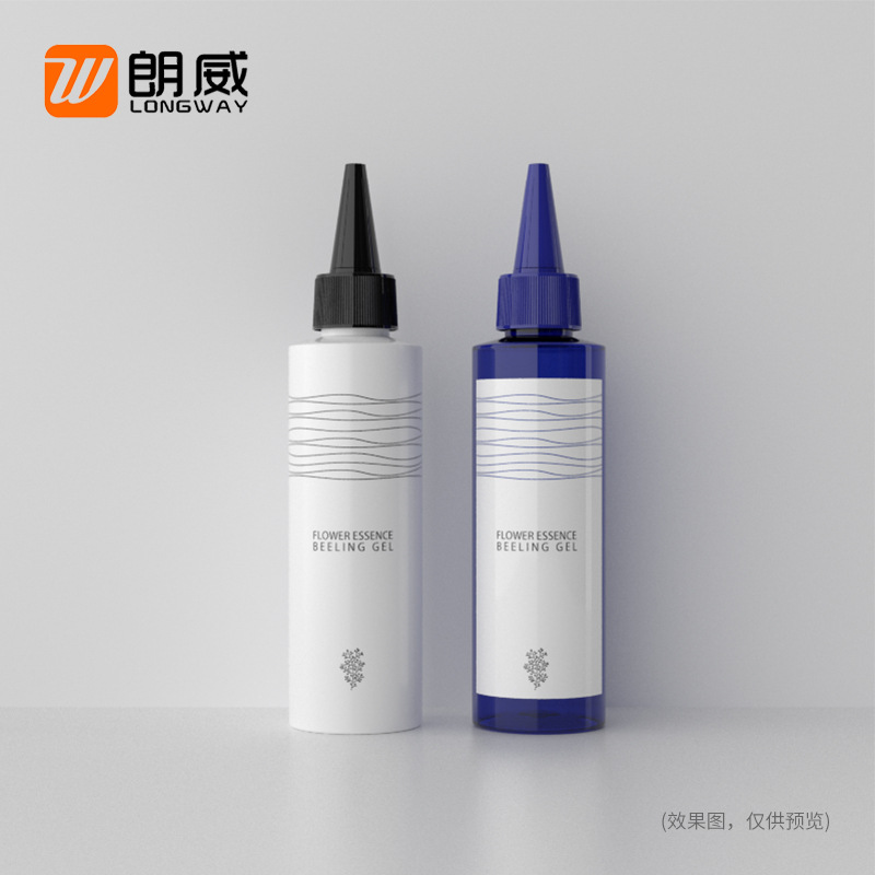 Picture of Longway 150ml flat shoulder PET plastic bottle pointed mouth emulsion potion bottle pure Dew sub-bottle pointed mouth cap bottle sub-bottle
