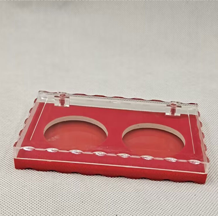 Cultural and Creative Two-Piece 40mm Diameter Commemorative Coin Protection Box Red Universal Gift Box Coin Coin Collection Box