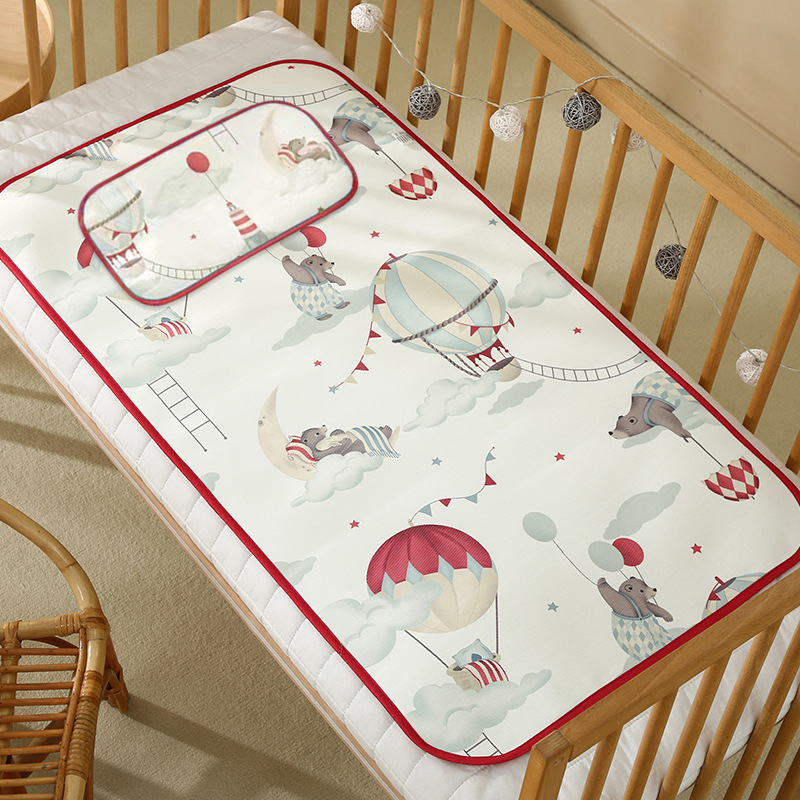 Picture of Baby mat class a ice silk cold mat breathable sweat-absorbent ice silk baby single newborn stroller mat children's car mat