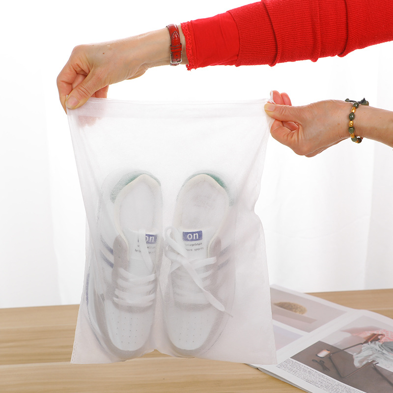 Non-woven Shoe Bag Air Washing Shoe Bag Bundle Pull Rope Dust Cover Small White Shoes Sunscreen Moisture-proof Bag