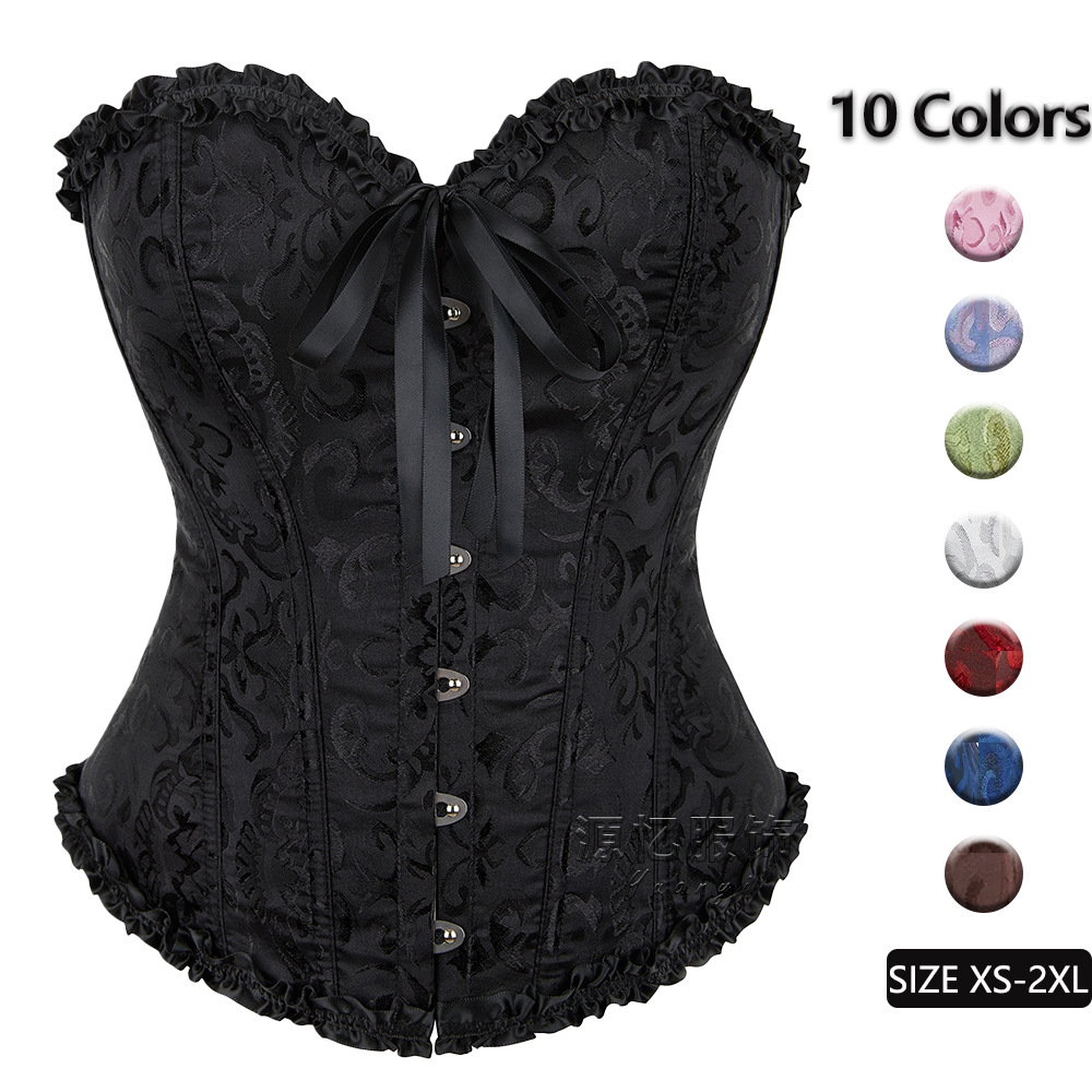 Amazon European and American Body Shaping Top Bridal Dress Body Shaping Fish Bone Abdominal Body Court Corset Corset