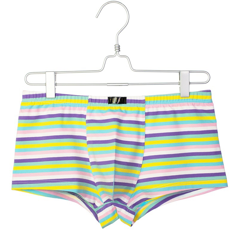 Colorful Striped Boxers Men's Underwear Hip Pants Men's Underwear Men's Shorts Men's Underwear B628