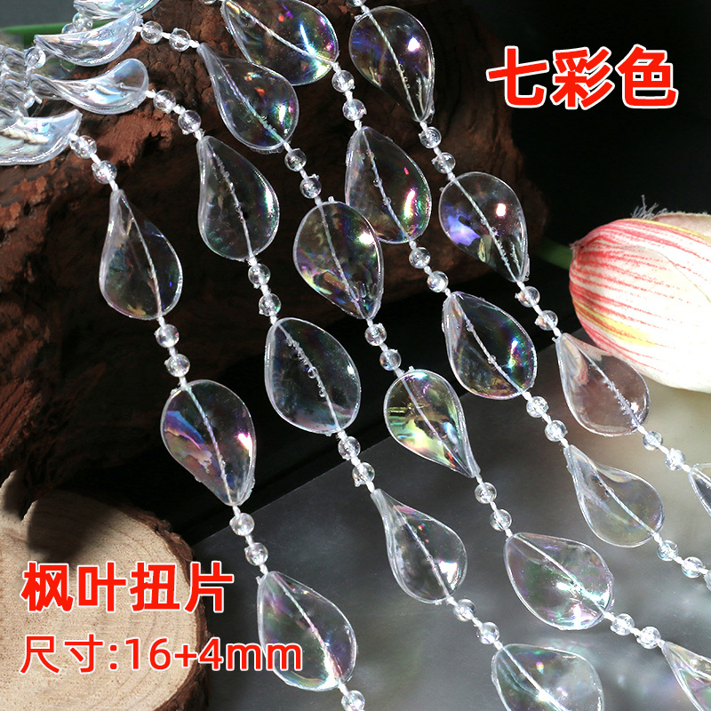 Picture of Acrylic Imitation Crystal Bead Curtain Living Room Decorative Transparent Line Curtain Bead Chain Ceiling Window Curtain Wedding Decoration