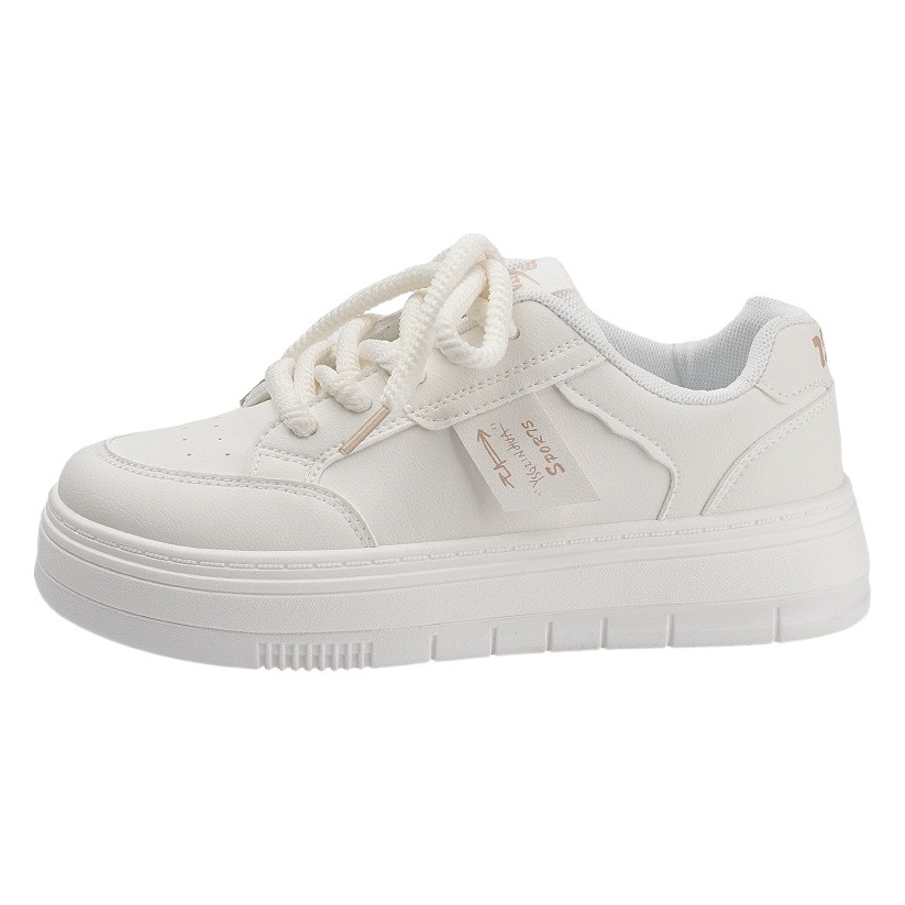 Thick-soled increased white shoes women's ins trend Joker niche spring and autumn 2024 new explosions casual shoes women