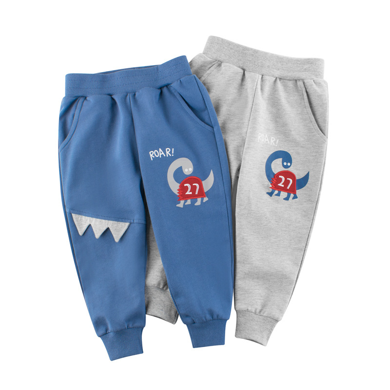 Picture of 27Kids Korean Style Kidsren's Clothing Spring New Products Wholesale 2024 Kidsren's Pants Dinosaur Sweatpants One Piece Consignment