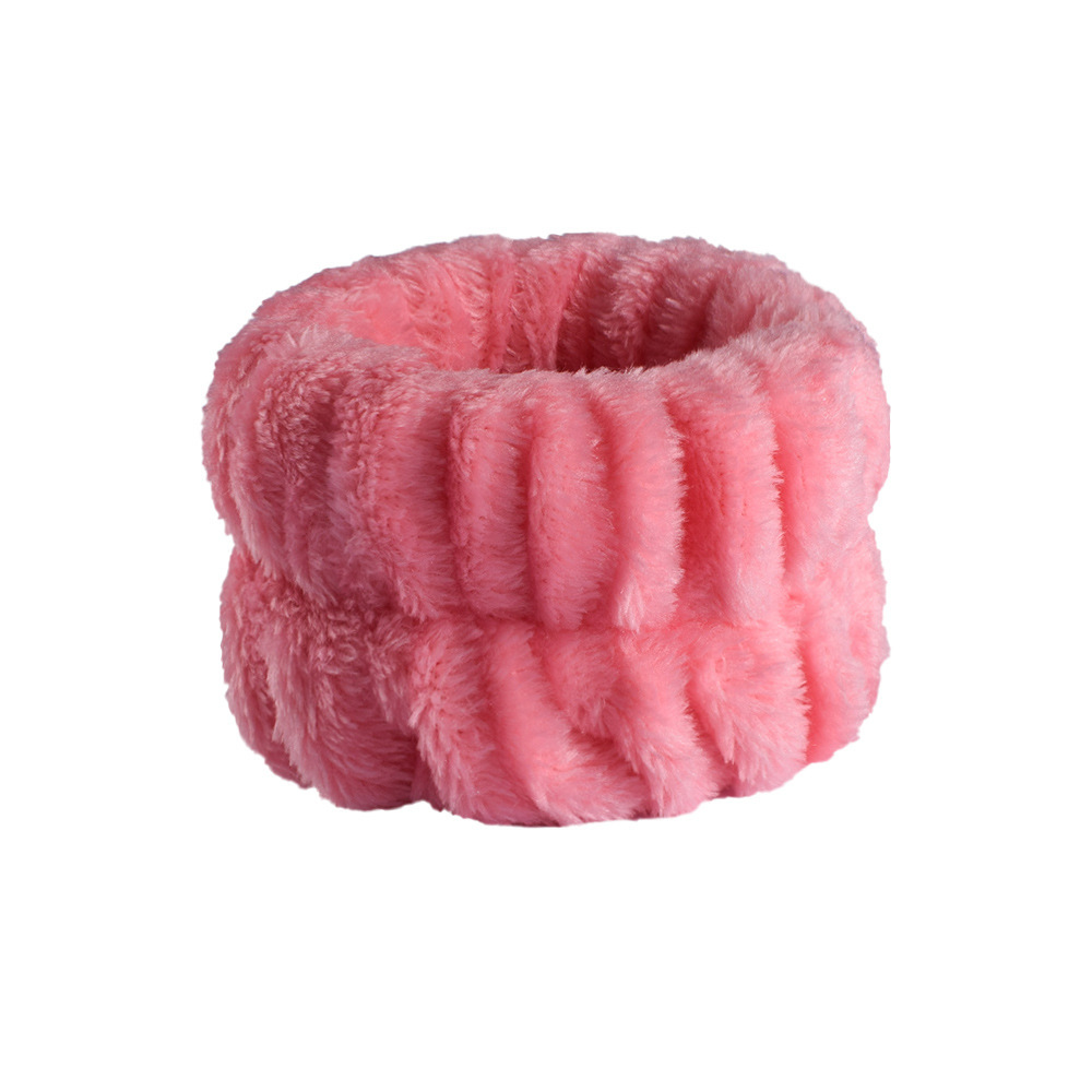 Picture of Cross-border plush face-washing wrist strap moisture-proof cuff women's waterproof wristband sports bracelet Europe and the United States solid color hair band wholesale
