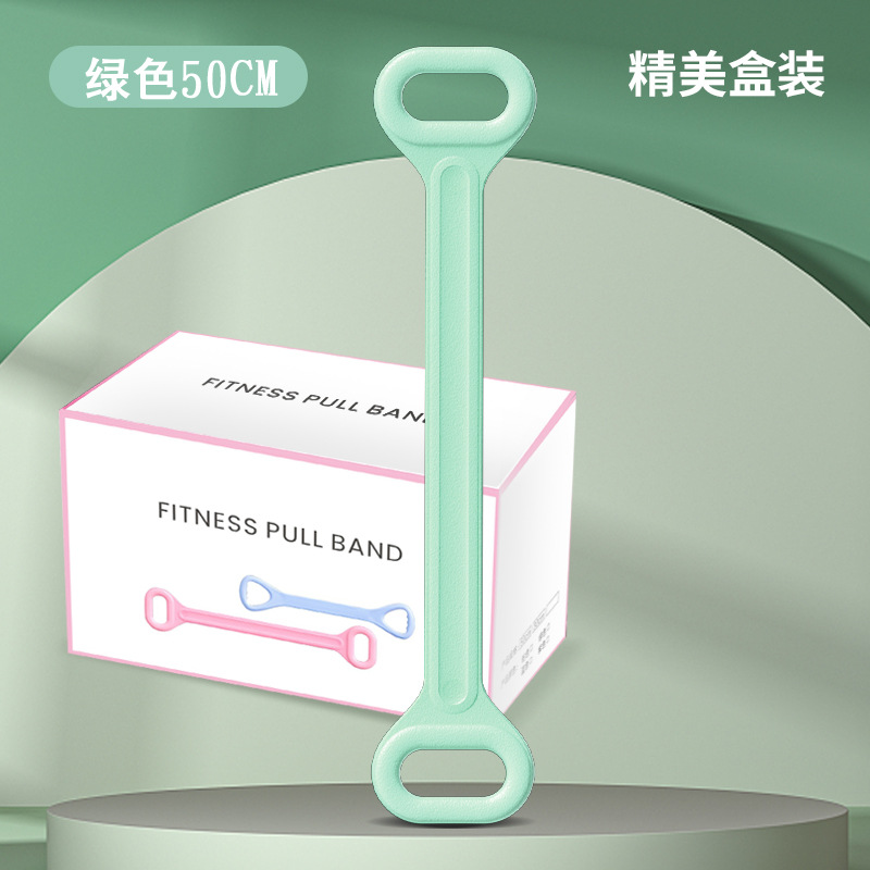 Picture of Fitness Tension Belt 8-character Tensile Yoga Elastic Stretch Belt Open Shoulder Beauty Back Stretch Artifact 8-character Resistance Rope