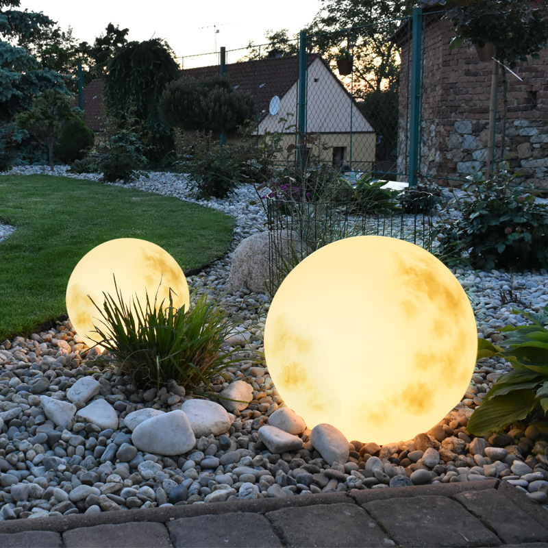 Ball lights, outdoor waterproof courtyard lights, moon landscaping, special lights, atmosphere, cross-border solar lawn lights, moon lights