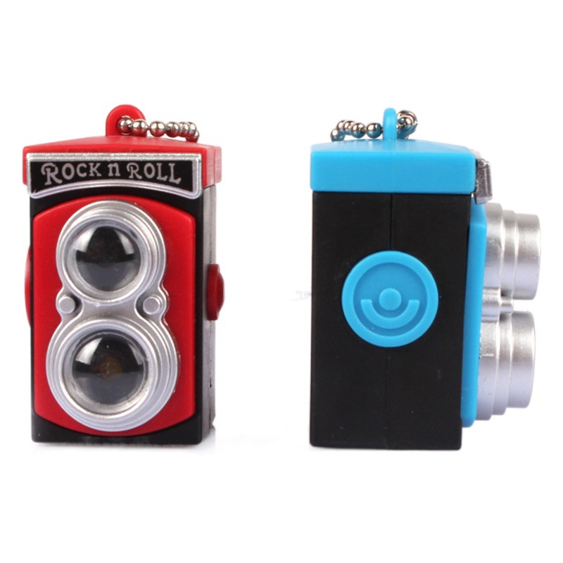 Sounding LED Retro LOMO Camera Pendant LED Luminous Keychain Activity Gift Car Pendant