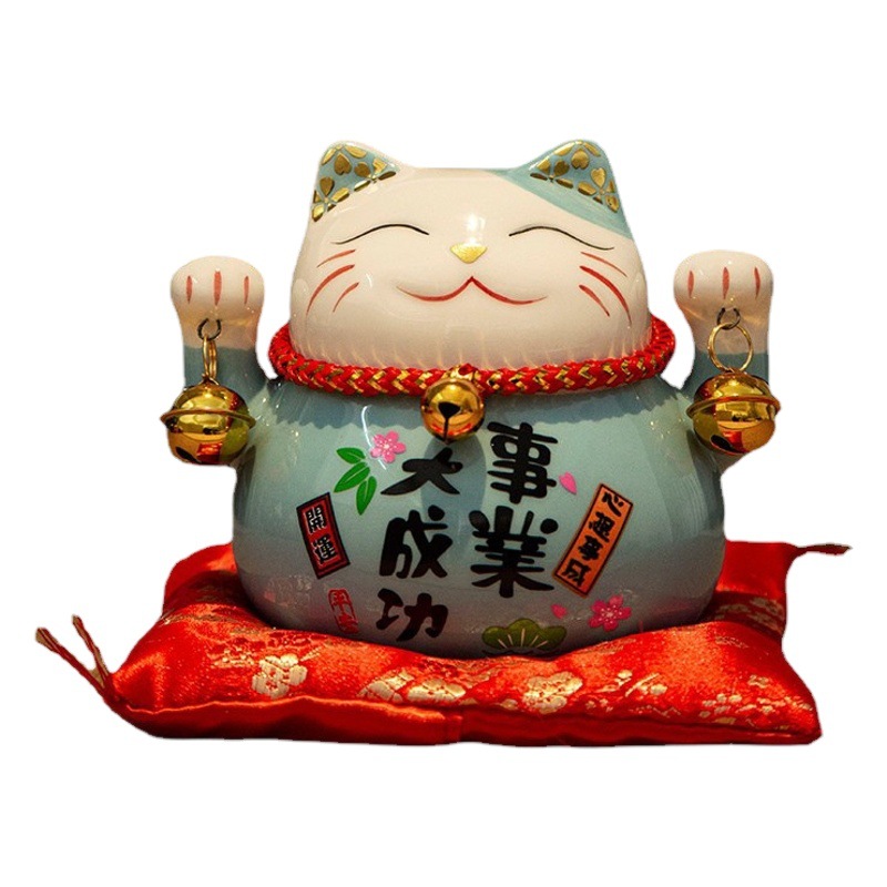 Luckcat Ceramic small size Home Decoration Shop Opening Gift Creative Japanese Luckcat Piggy Bank Mini Can
