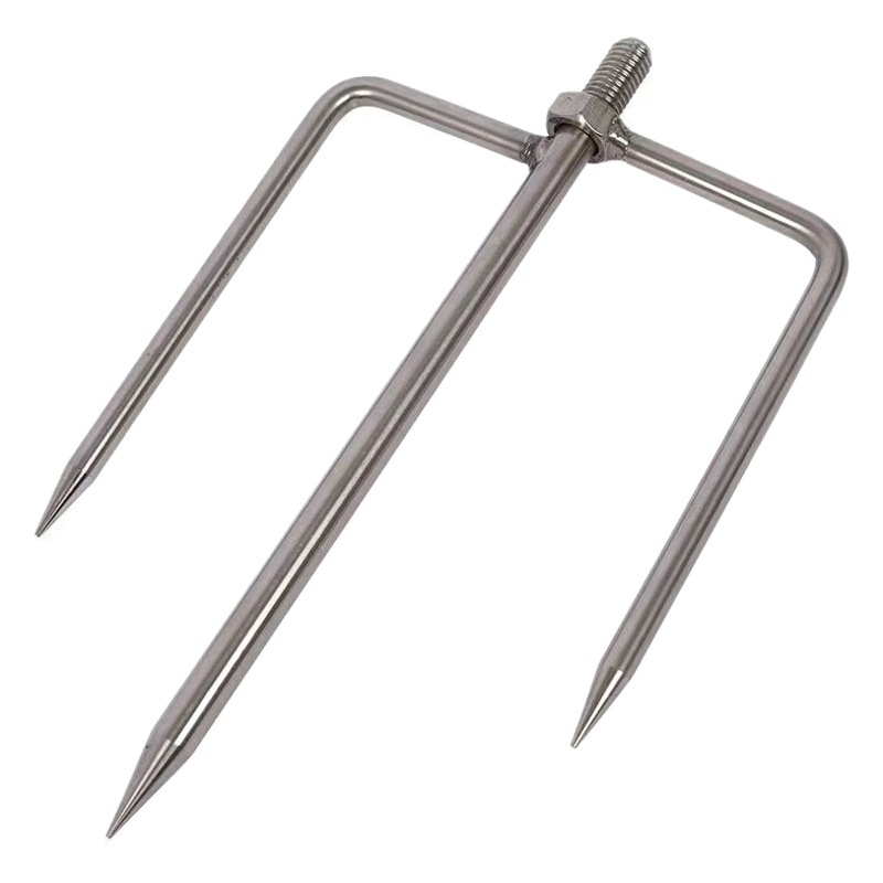 Umbrella Fork Ground Insertion Wild Fishing Umbrella Tripod Stand Stand Ground Nail Umbrella Seat Ground Insertion Sunscreen Triangle Bracket Tent Umbrella Insertion