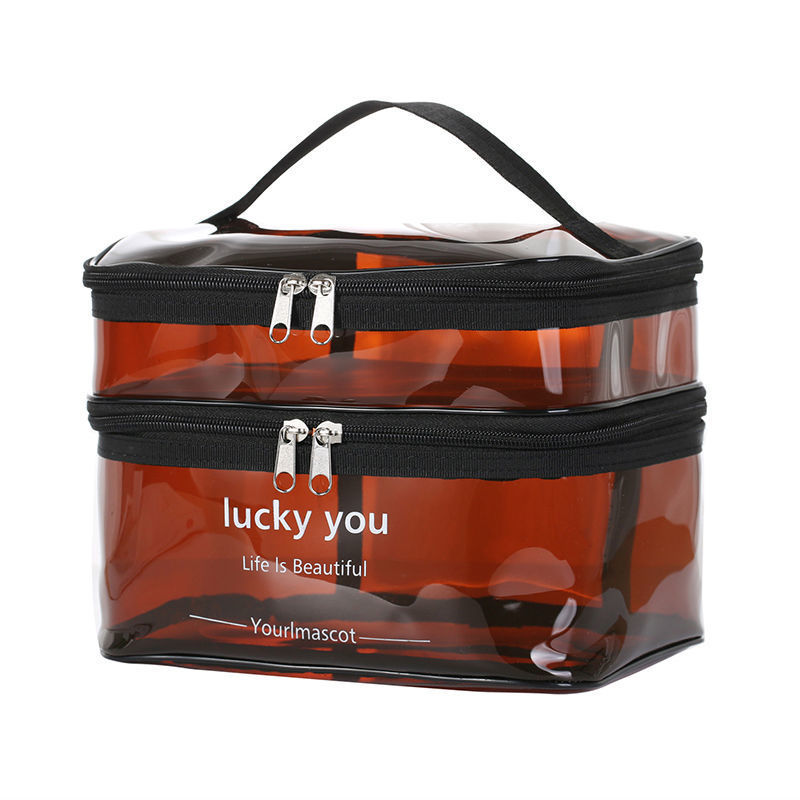 Picture of Cosmetic Bag for Women, Large Capacity, Portable Toiletry Bag, Waterproof Cosmetic Travel Storage Bag, Wholesale, Transparent, Simple Style