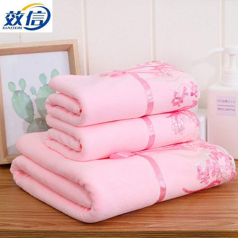Picture of 400g Fiber Towel Chinese Knot Fortune Tree Bath Towel Gift Box Three-Piece Set Gift Towel Gift Box