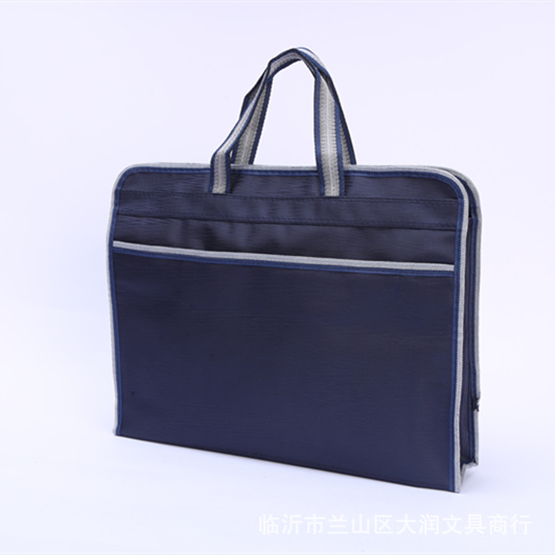 Picture of Manufacturer Produces Portable Double-Layer Widened Oxford Leather-Textured Document Bags, Briefcases, and Conference Bags, with the Option to Customize the Logo and Add Extra Thickness