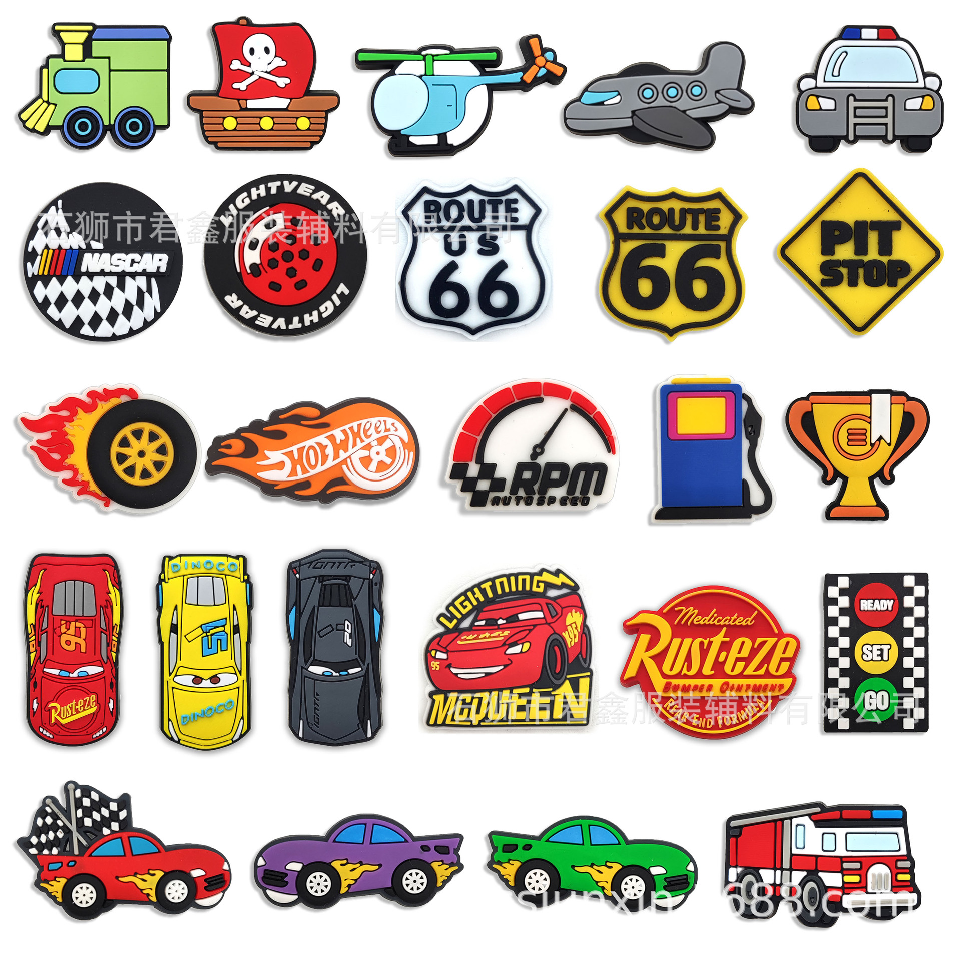 Crocs Decorative Buckles Sandals Slippers Decorative Shoe Flowers Toys Car Racing Shoe Flowers Cross-Border Spot DIY Shoe Buckles