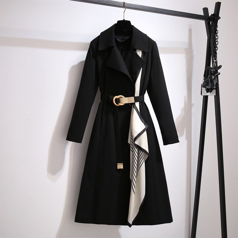 Picture of Trench coat Women's Mid-length 2024 Spring and Autumn New style western style age-reducing plus size loose slimming elegant women's coat fashion