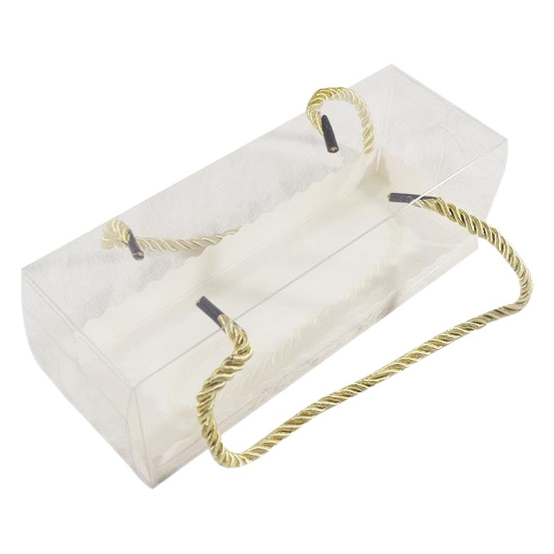 Swiss Japanese-style transparent portable cake roll packaging box long pet towel roll pastry Swiss box