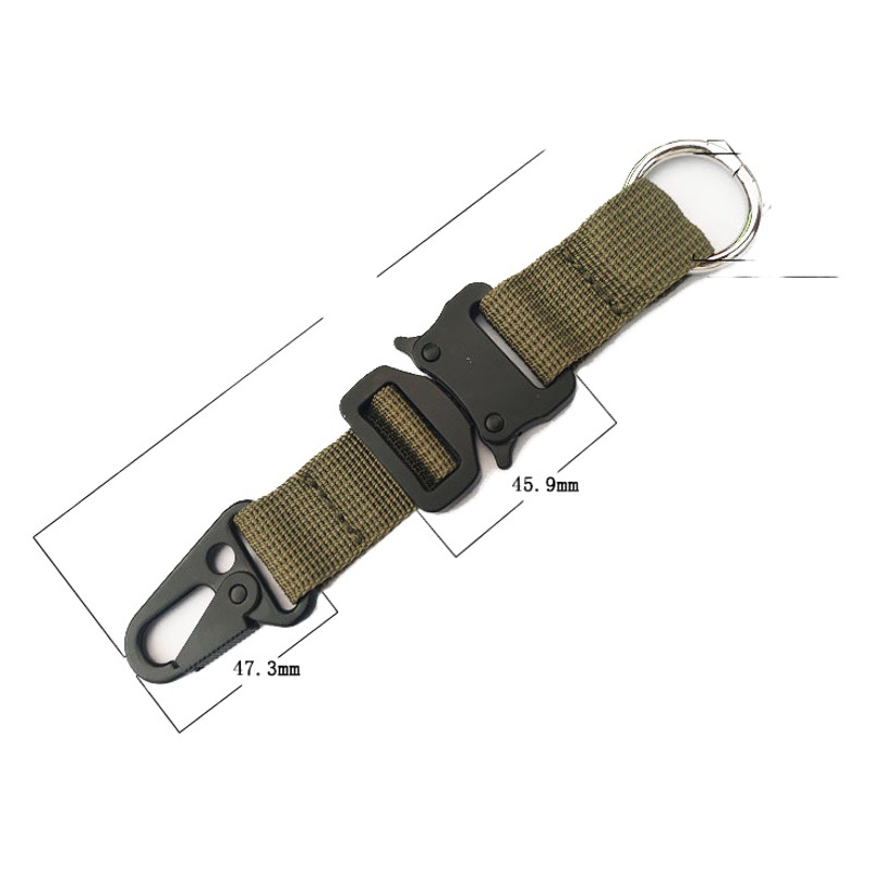 Outdoor Camping Tactical Cobra Buckle Nylon Ribbon Hanging Keychain Tactical Climbing Buckle Eagle Beak Hook mol