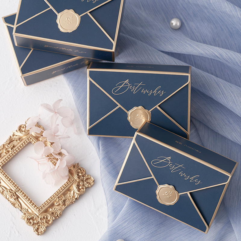 Picture of New Creative ins Style Retro European Style Red Wedding Candy Box Gift Box Envelope Paper Box Candy Box