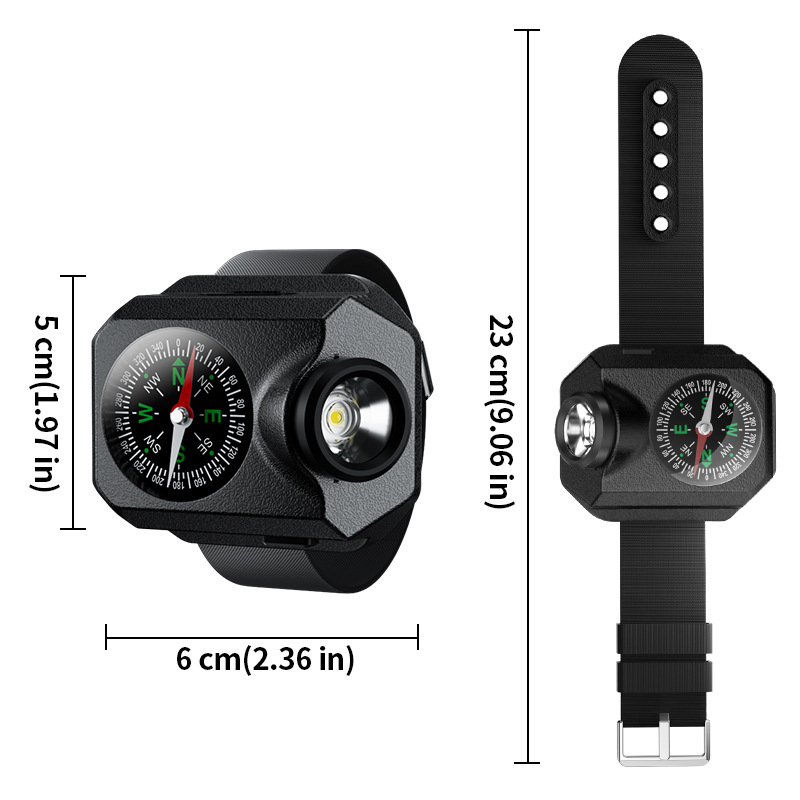 Cross Border New Outdoor Camping XPG Wrist Light Wild Survival Climbing Adventure Compass Watch Led Running Light