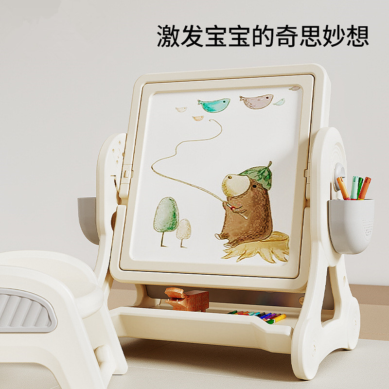 Picture of Babyviva Kidsren's Building Block Learning Table Multi-Functional Building Block Table Game Table Toy Table Chair Early Education Puzzle