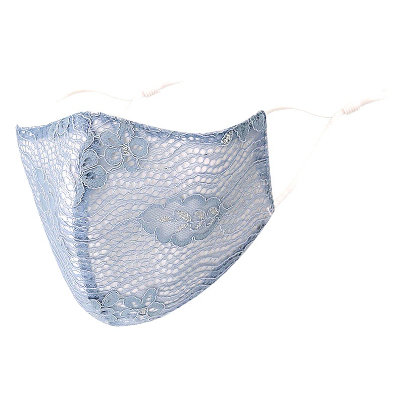 Lace cotton cloth mask summer thin breathable sunscreen cross-border for riding washable cotton cloth mask