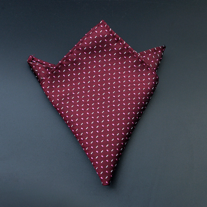 Picture of Men's shirt suit pocket towel polyester small square handkerchief spot wholesale red festive polyester silk
