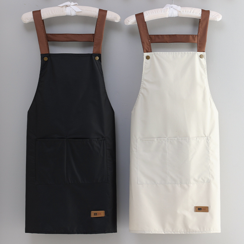 Household Apron with Custom Logo, Kitchen Apron for Women, Cooking Apron, Men's Workwear, Waterproof, Oil-Proof, Breathable, Sweat-Wicking