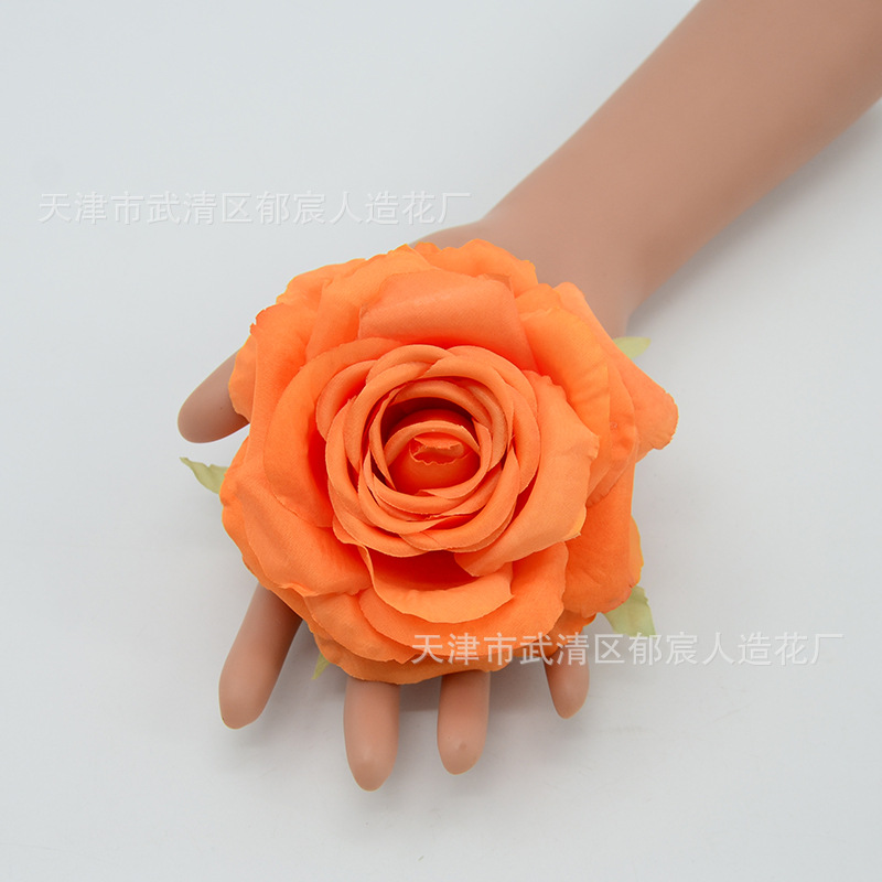 Picture of Simulated Flower Curled Rose Flower 12cm Safe Rose Wedding Background Wall Decoration Arch Flower Arrangement Gift Box with Flowers