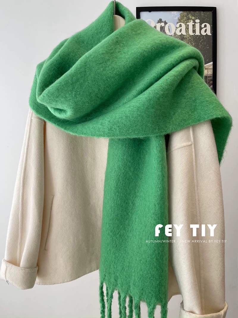 Picture of Cross-border solid color new imitation cashmere scarf women's autumn and winter thickened warm shawl solid color student scarf men's wholesale