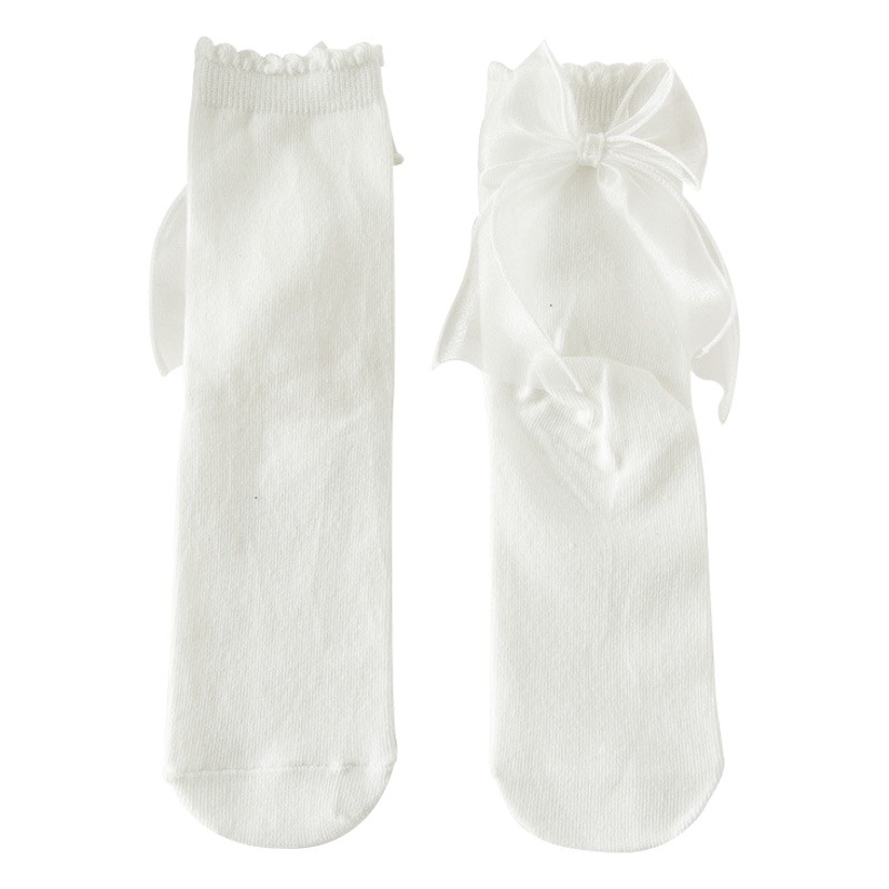 Men's Bow Lace Lace Socks Cute Japanese jk Mid-length Socks Women's Boyfriend Socks Lolita Spot