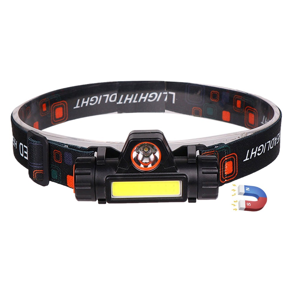Cross-border COB double light source headlamp 101 strong magnetic LED mini rechargeable waterproof outdoor night fishing night riding headlamp