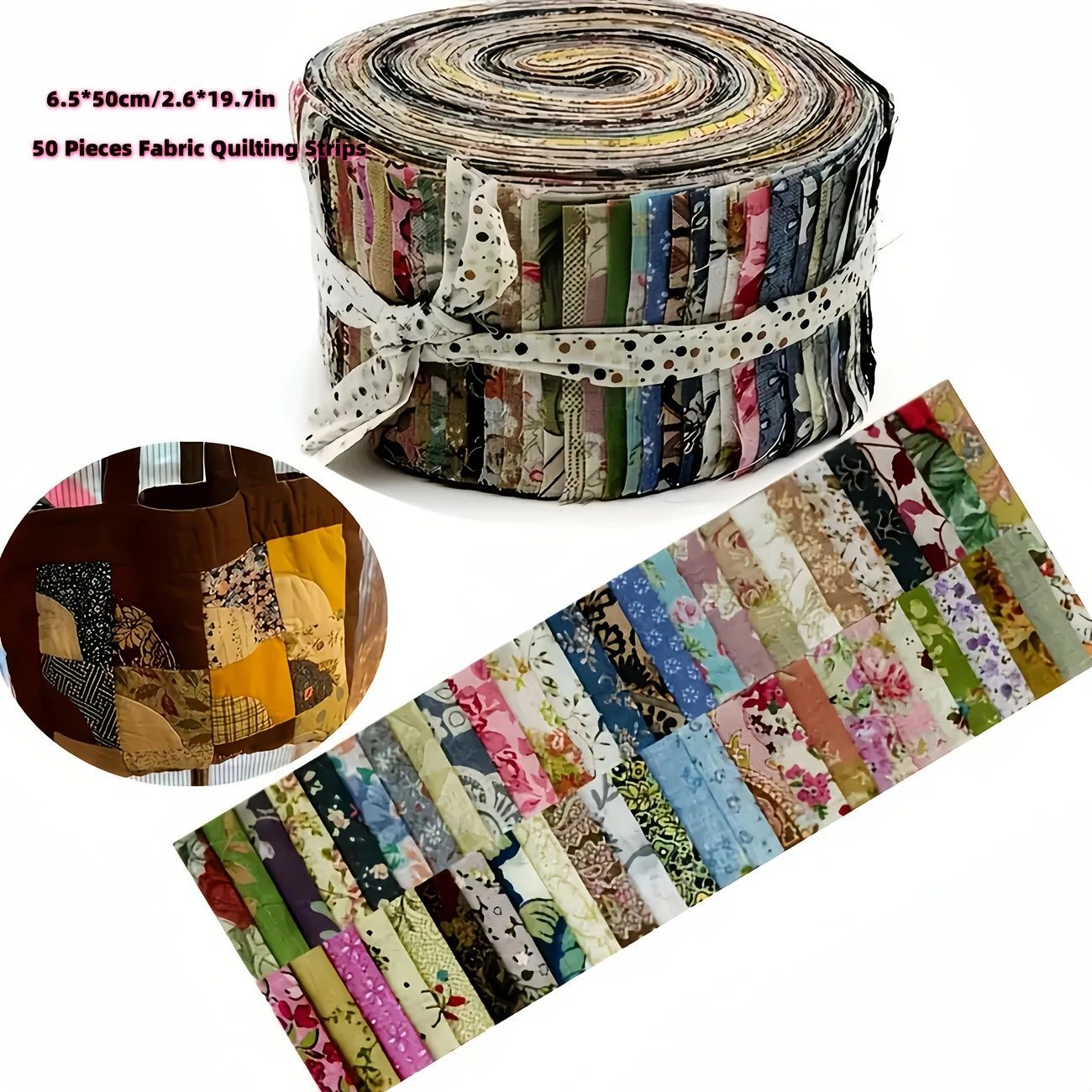 JIT handmade 6.5*50cm long strip DIY cloth group cotton floral cloth DIY flower cloth head generation bar code