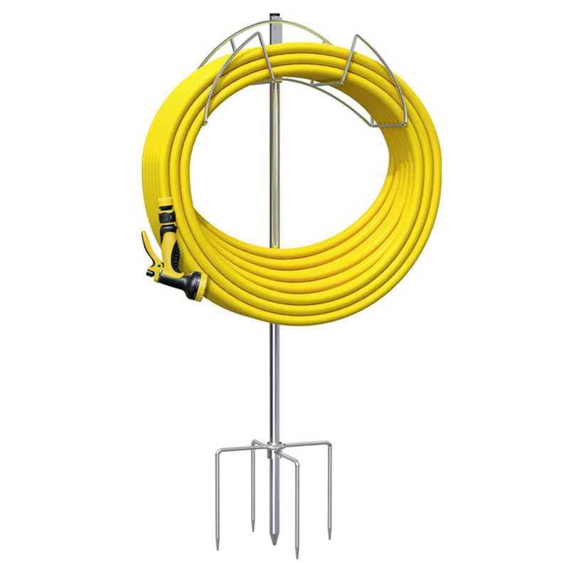 Wholesale Courtyard Stainless Steel Hose Ground Storage Shelf Garden Heavy Duty Telescopic Foldable Water Pipe Rack