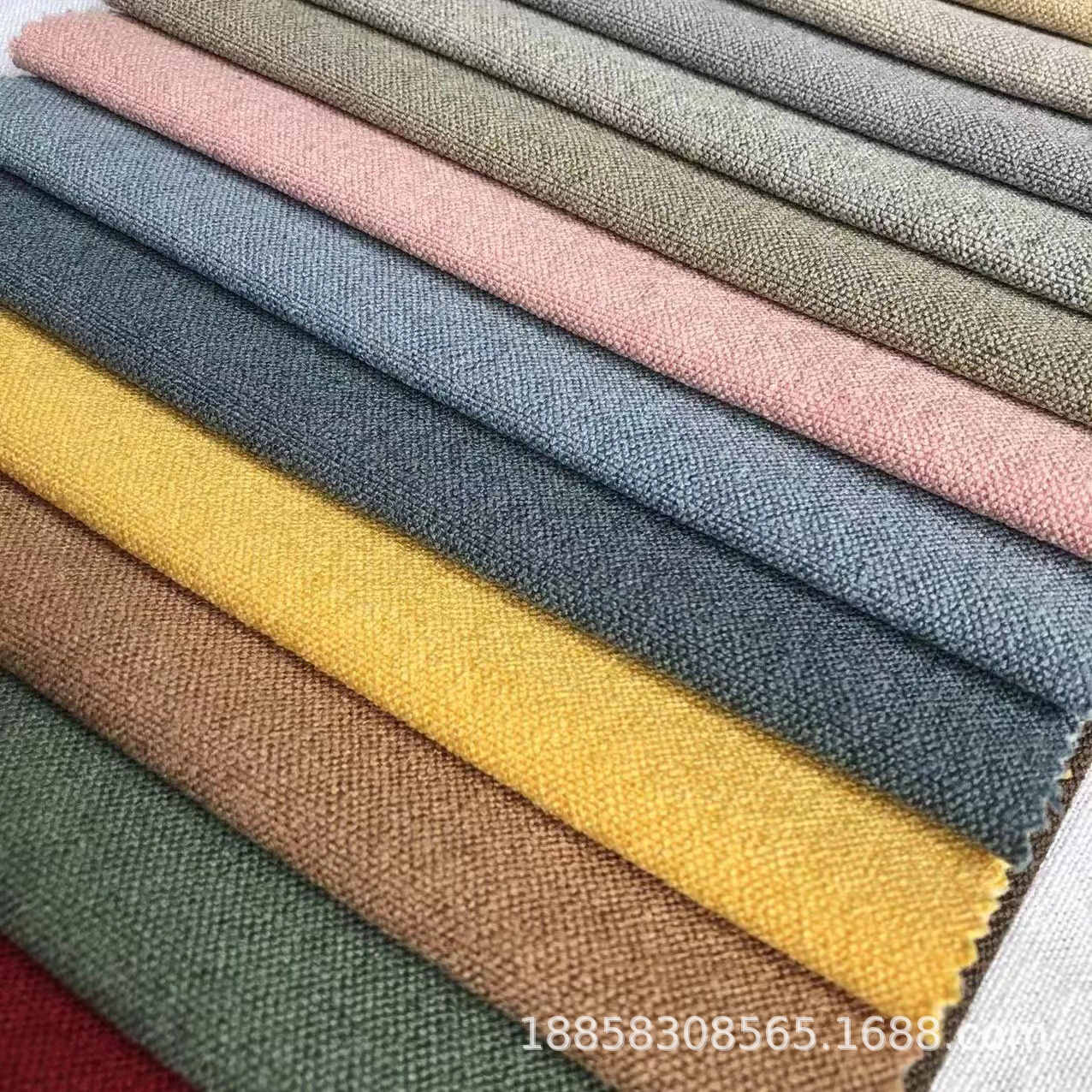 Polyester plain matte particle feeling new imitation linen sand release fabric density good wear-resistant breathable matte light luxury
