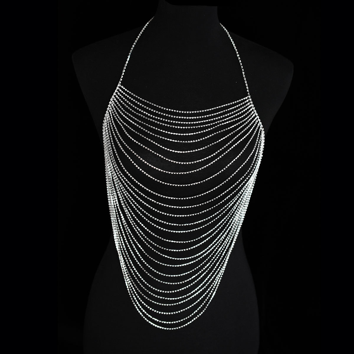 Picture of Cross-border jewelry rhinestone bra bellyband clothes sexy bra body chain body chain performance accessories