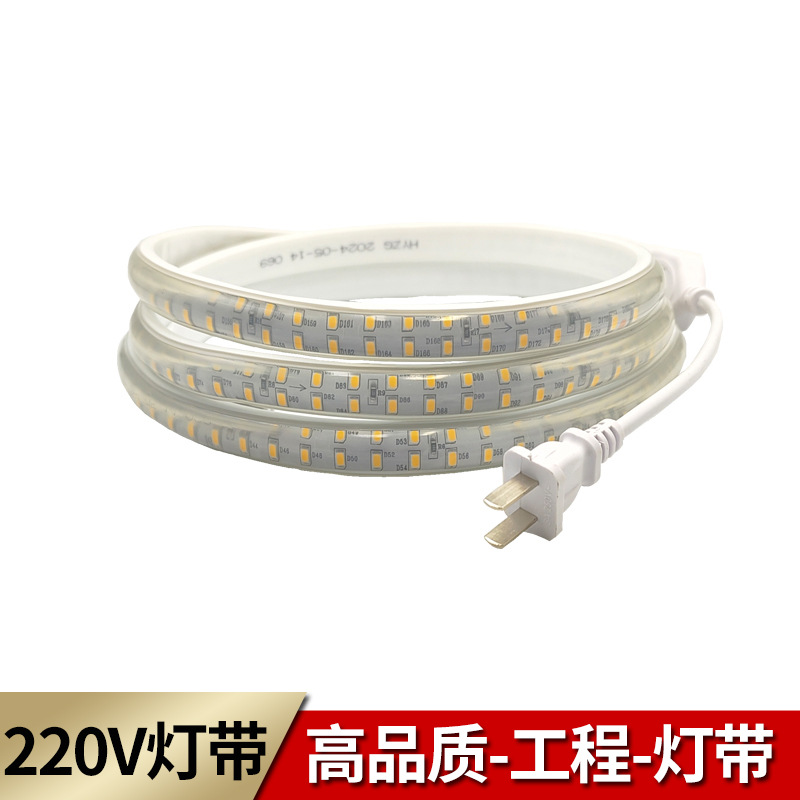 Led strip 2835 double row 180 lamp arc project copper bracket lamp bead copper wire 220V lamp bar