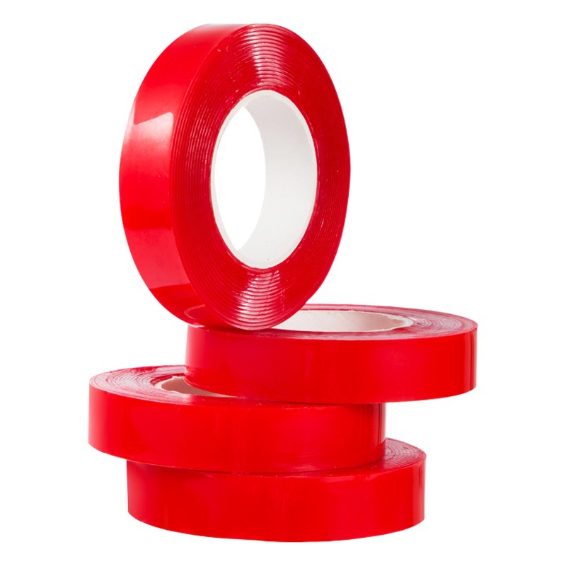Cross-Border Export Small Core Nano Tape Red Film Transparent Double-Sided Tape Acrylic Double-Sided Tape Transparent Traceless Tape