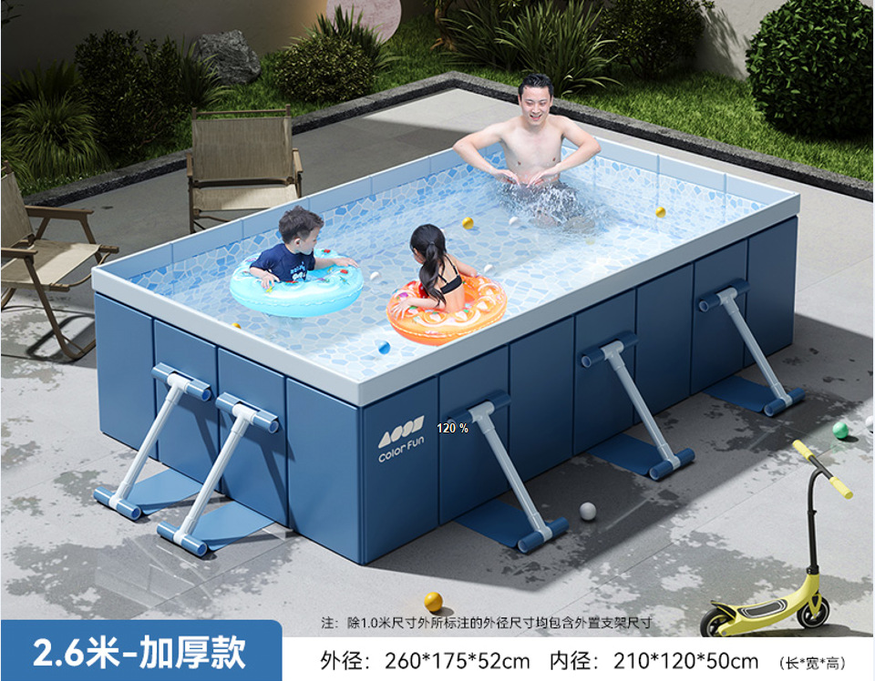 Picture of New Outdoor Inflatable Swimming Pool Folding Swimming Pool Courtyard Children's Paddling Pool Ball Pool Free Installation Swimming Pool