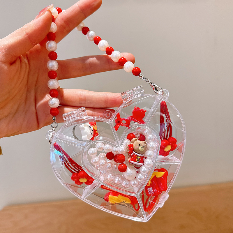 Picture of Children's jewelry baby cartoon cute fruit pendant bracelet suit birthday gift box in stock wholesale