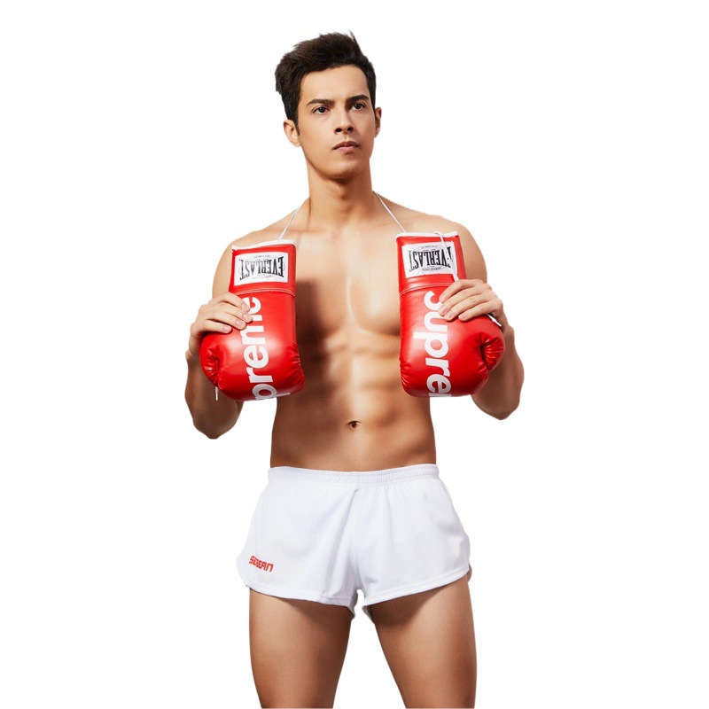 Seobean All Year Round Double Layer Running Pants Men's Home Short-Sleeved Fitness Sports Pants Boxing Training 20603
