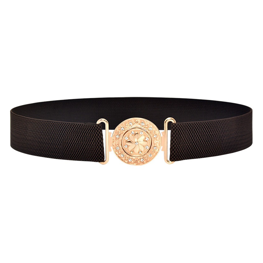 Korean style skirt decorative belt elastic wide waist seal women's fashion oblique chiffon bow all-match elastic wide belt