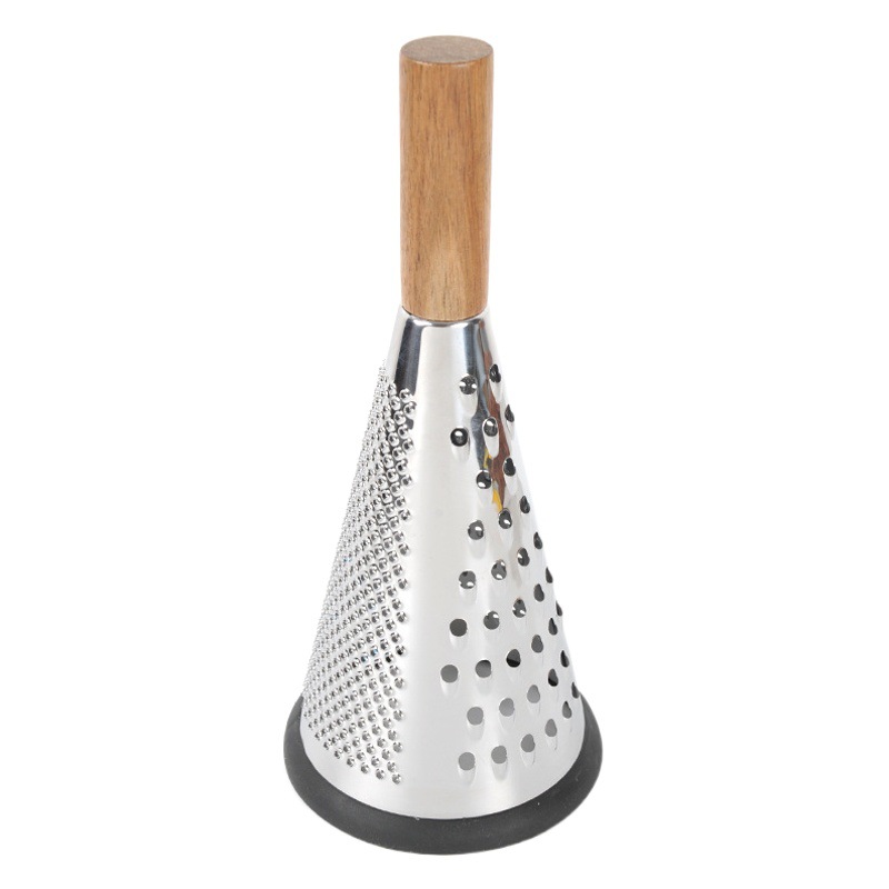 Acacia Wood Vertical Stainless Steel Cone Planer 8 Inch 9 Inch Three-sided Cheese Cheese Grater Melon Fruit Grater