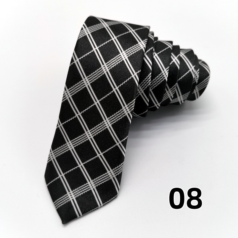 Picture of Ultra-narrow 5cm printed tie leopard print hand-tied unisex casual tie